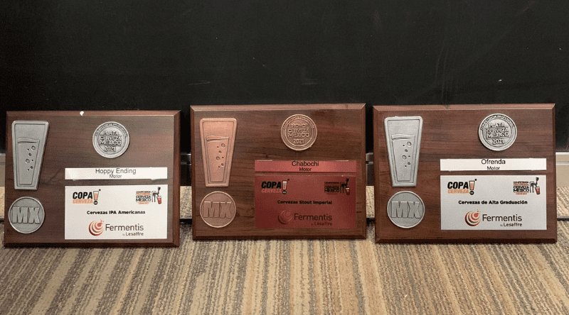 Reconocimientos obtenidos por Motor Cervecería en Copa Cerveza Mx 2021