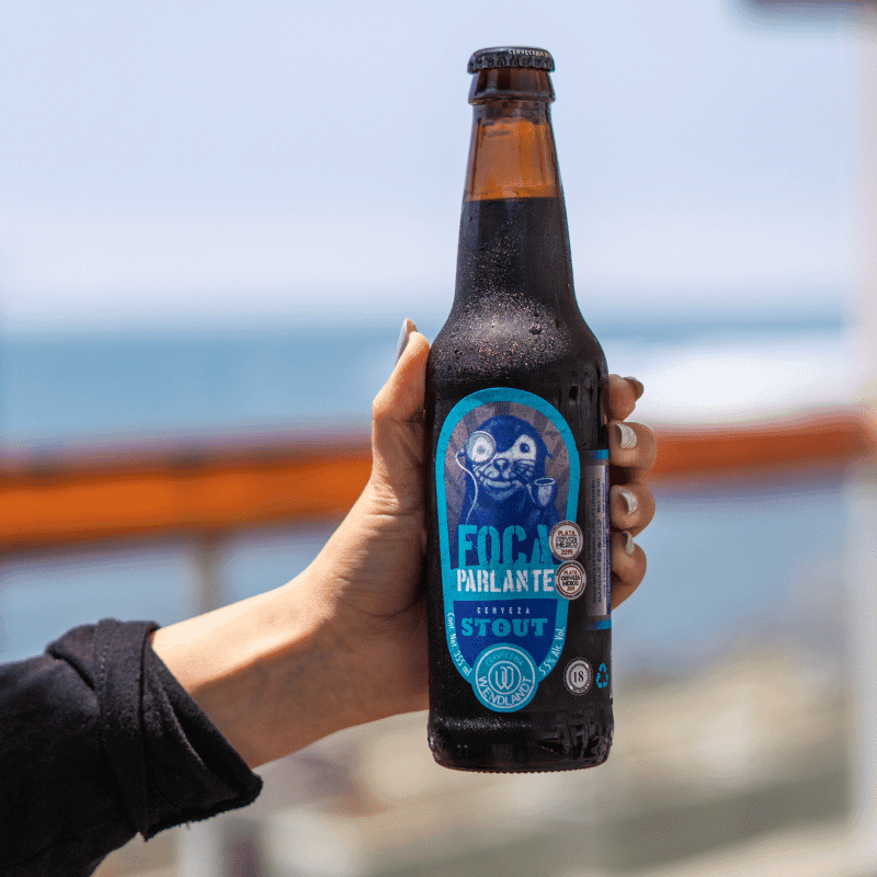 Botella de cerveza Foca Parlante de Cervecería Wendlant.